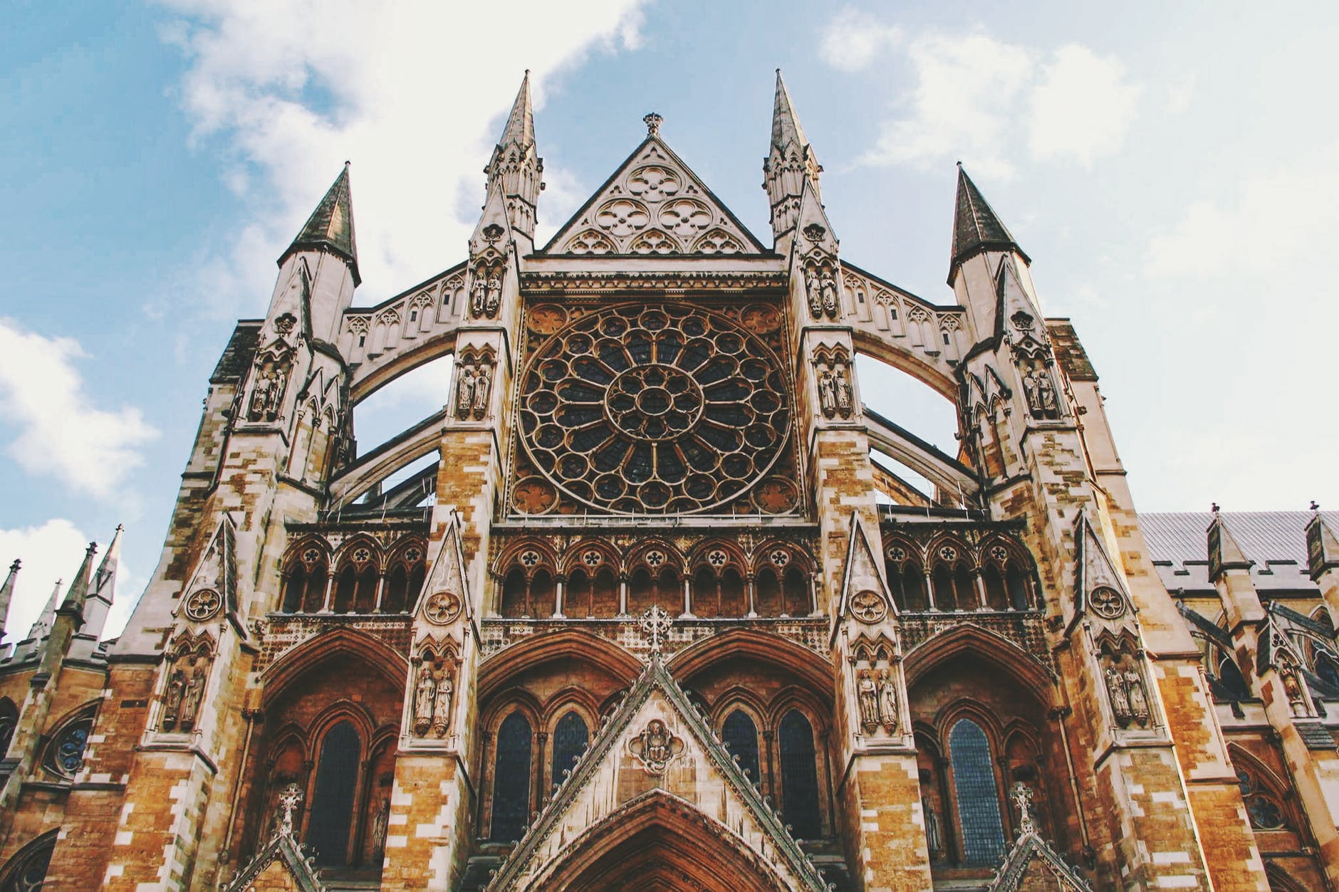 low angle photography of westminster abbey